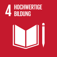Bild zeigt das BNE-Ziel 4: Hochwertige Bildung.